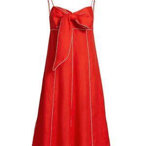 Farm Rio Linen Bow Maxi Dress